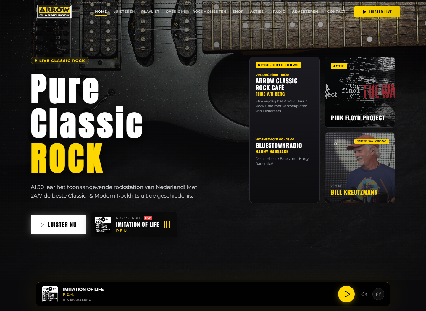 Arrow Classic Rock website
