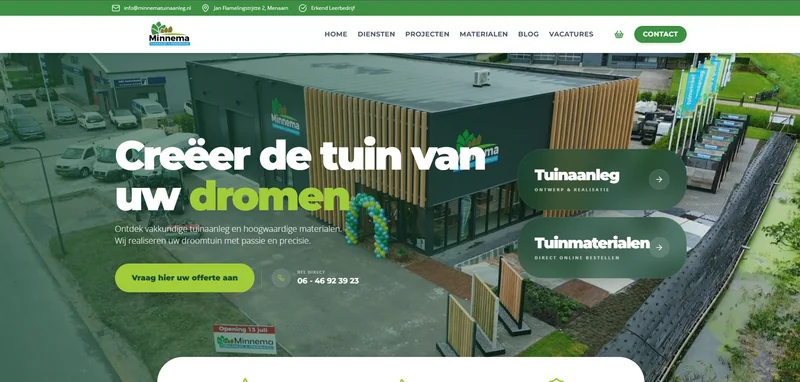 Het door Maeno gemaakte ontwerp voor Minnema Tuinaanleg